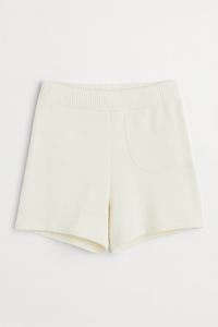 TYLER KNIT SHORTS - White
