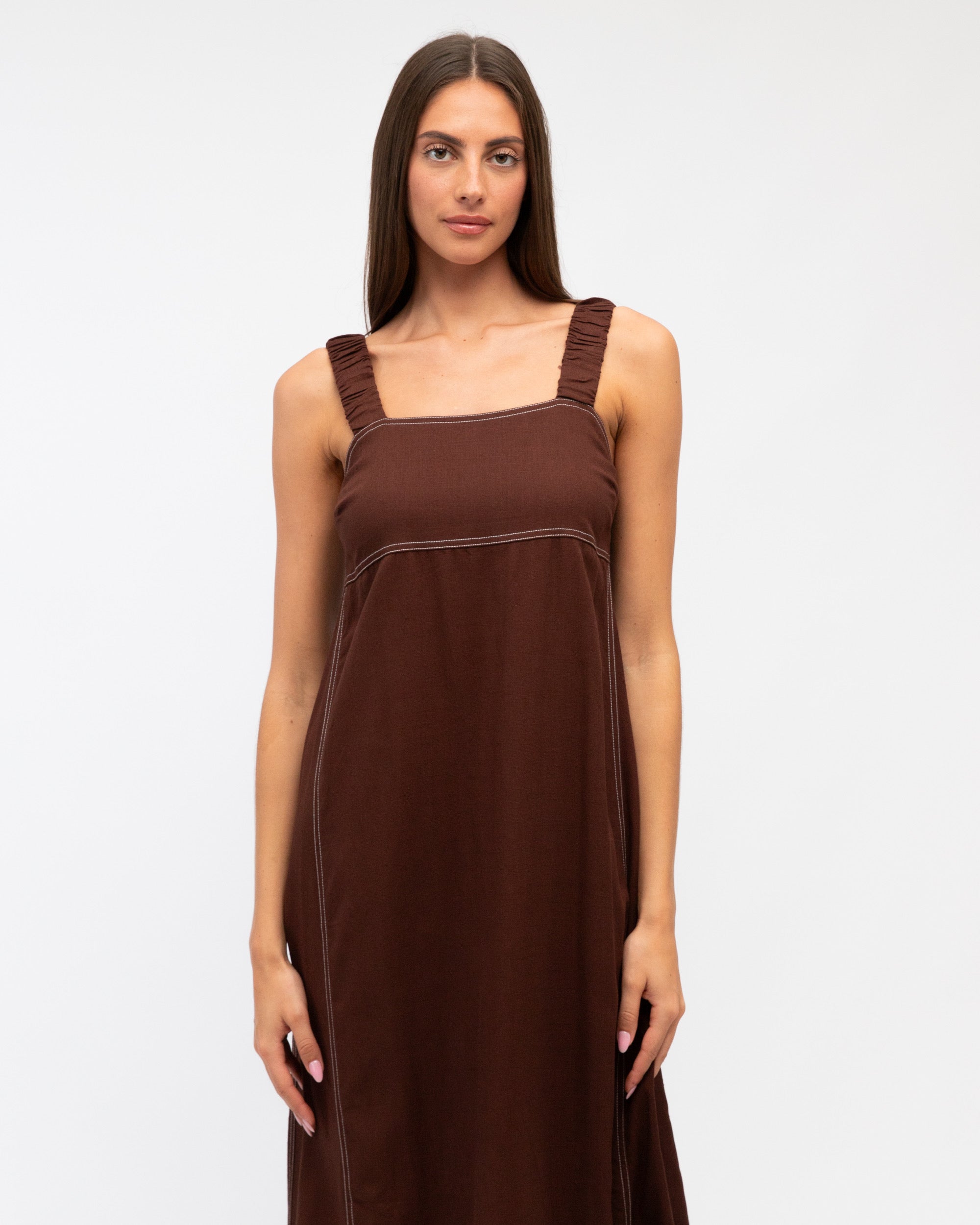 BENEDETTA MAXI DRESS - Chocolate
