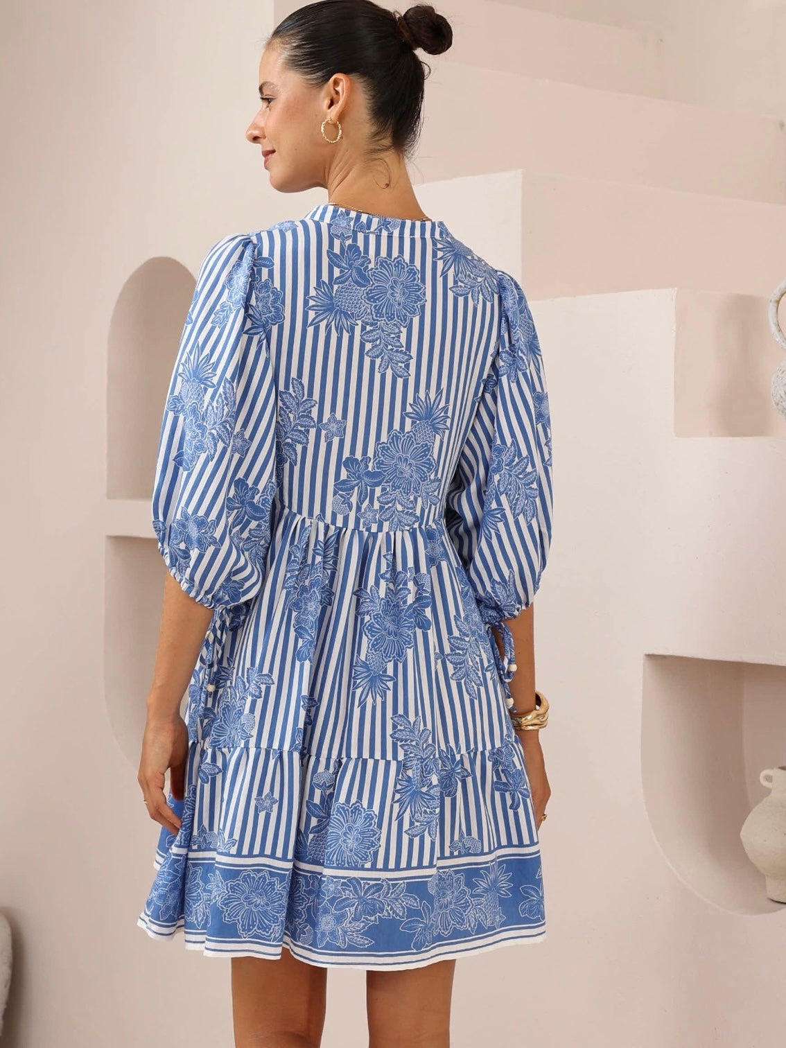 TAHLIA DRESS - Blue stripe