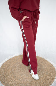 NOVAH ELEVATED TRACK PANT - Cranberry