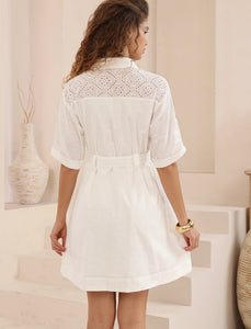 JONINA LACE DRESS - White