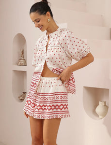 CALIFORNIA SHORTS - White Red