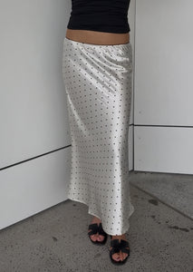 REMI SILKY SKIRT - Polka Dot