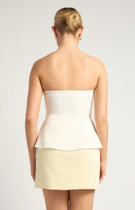 VIVIAN STRAPLESS TOP - White