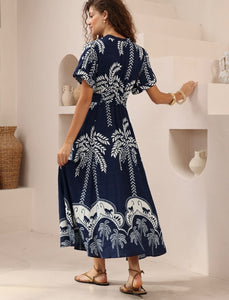 ALANA MAXI DRESS - Navy