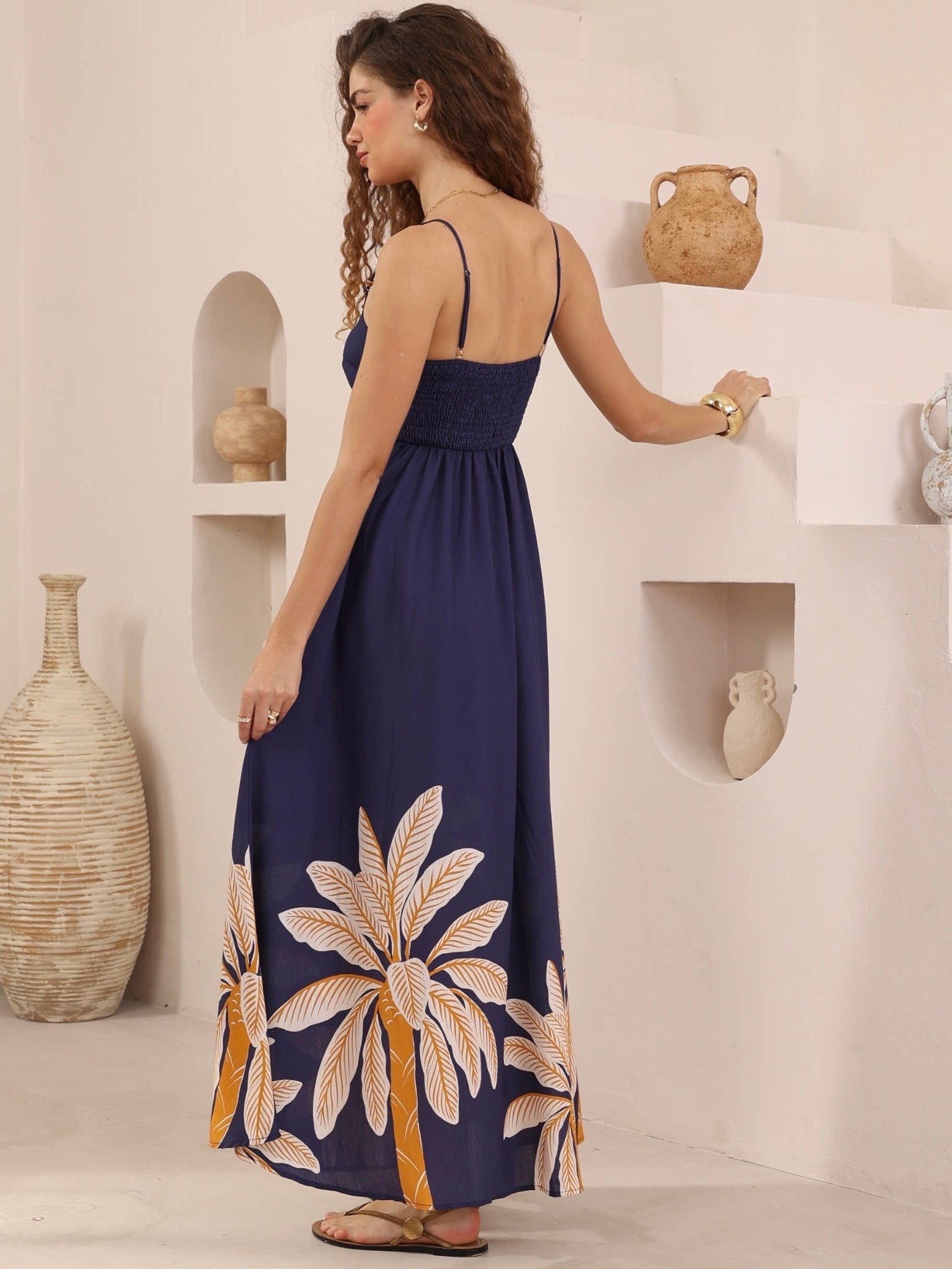 TONI DRESS - Coastal Palms Navy