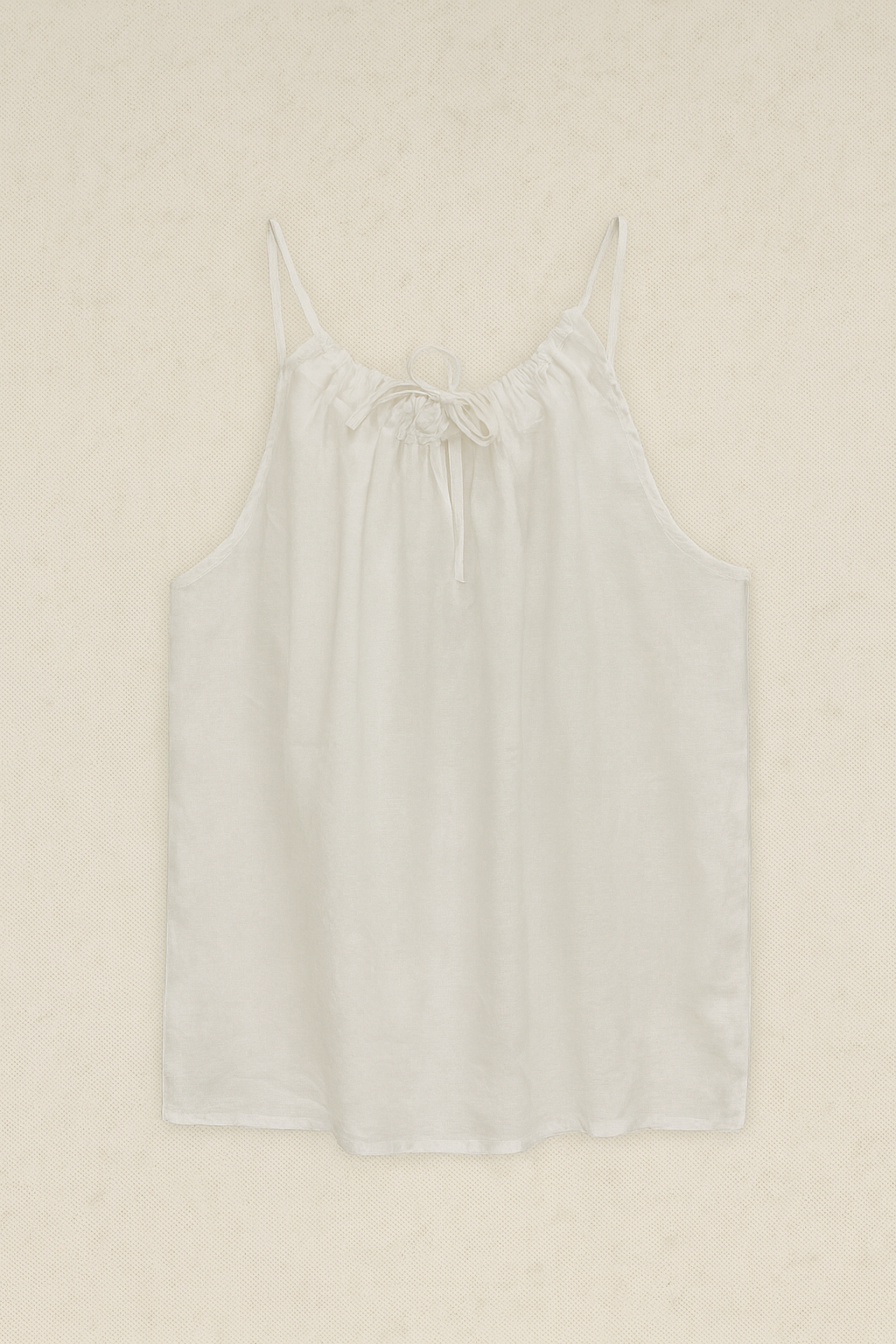 ANDREA LINEN TOP - White