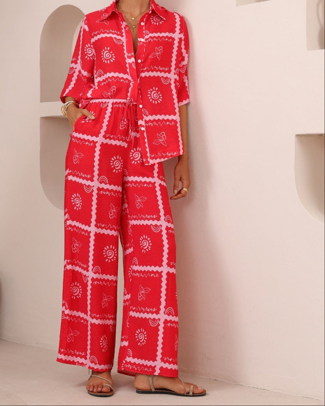 SOLSTICE PANT - Red