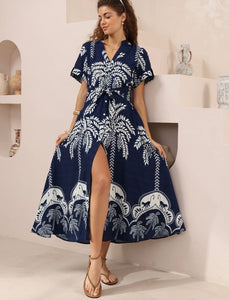 ALANA MAXI DRESS - Navy