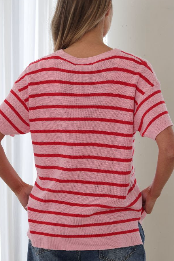 TAYLOR  STRIPE KNIT TEE