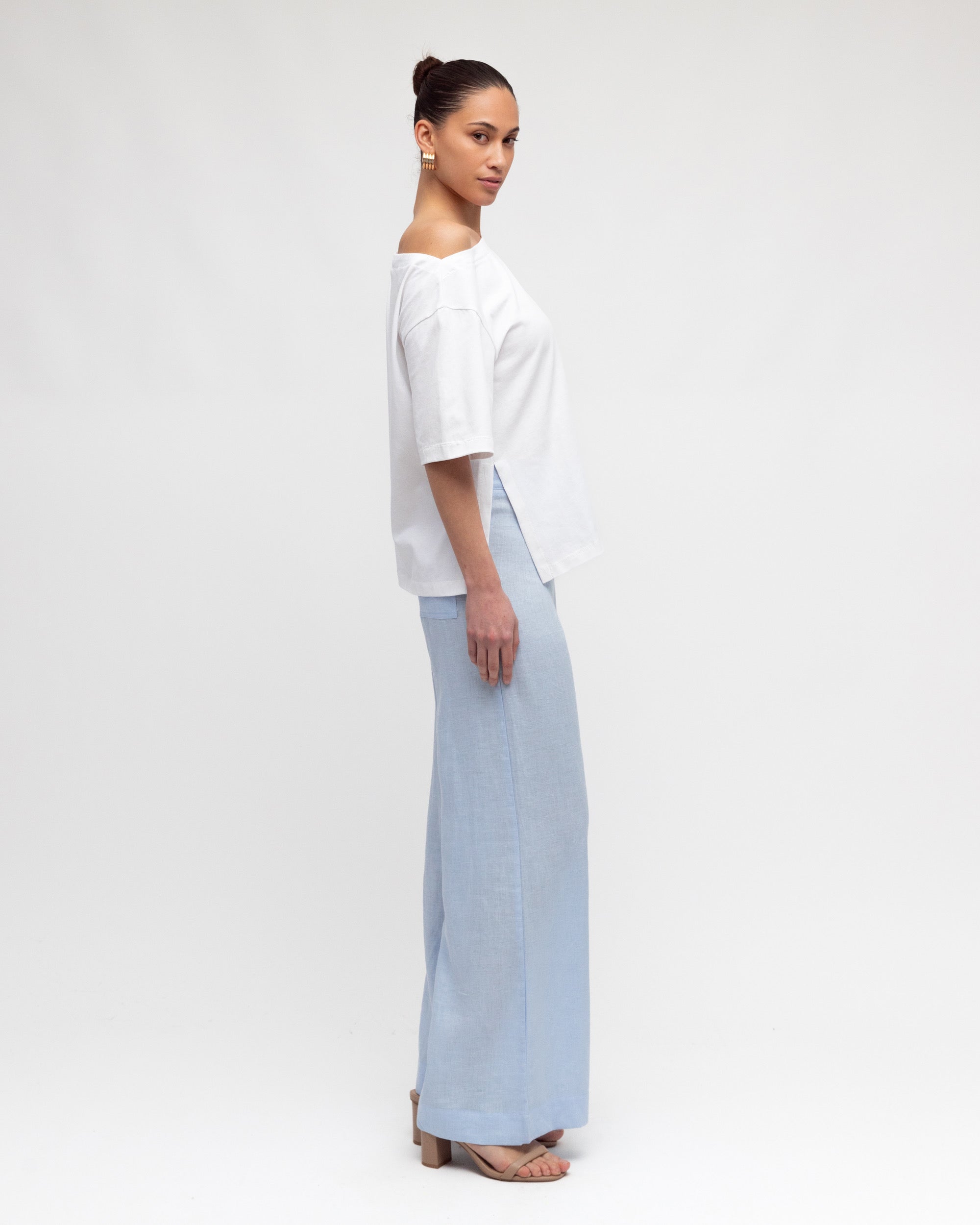 BOBBI ASYM T SHIRT- White