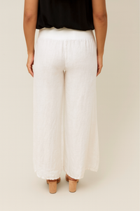 KORA LINEN PANTS - White