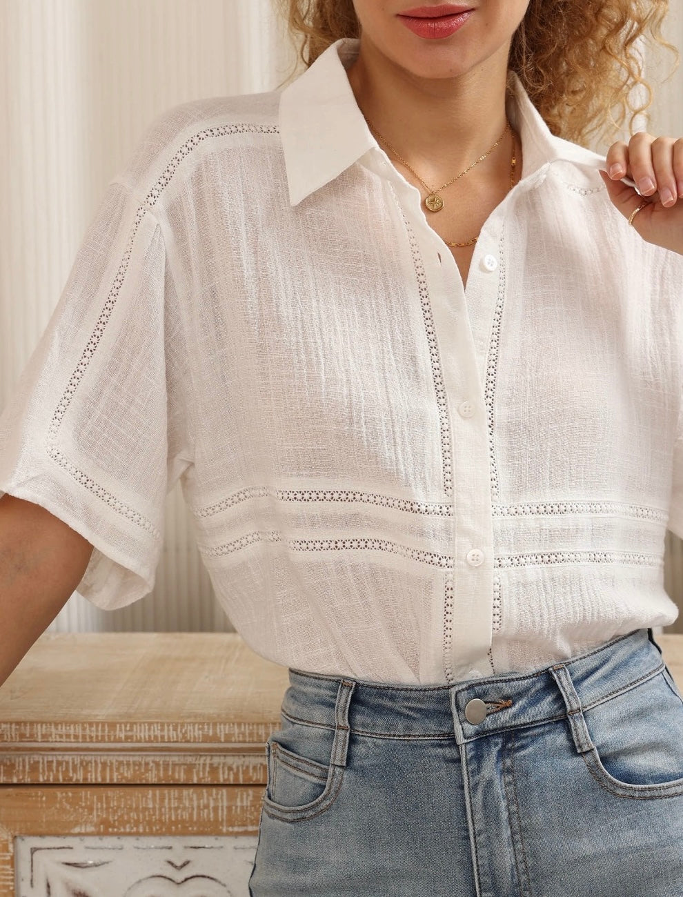 ESSE COTTON SHIRT - White