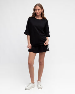 PETRA HEART T-SHIRT - Black
