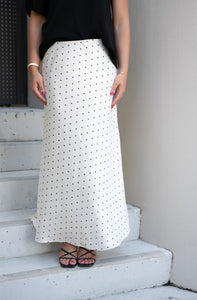 REMI SILKY SKIRT - Polka Dot