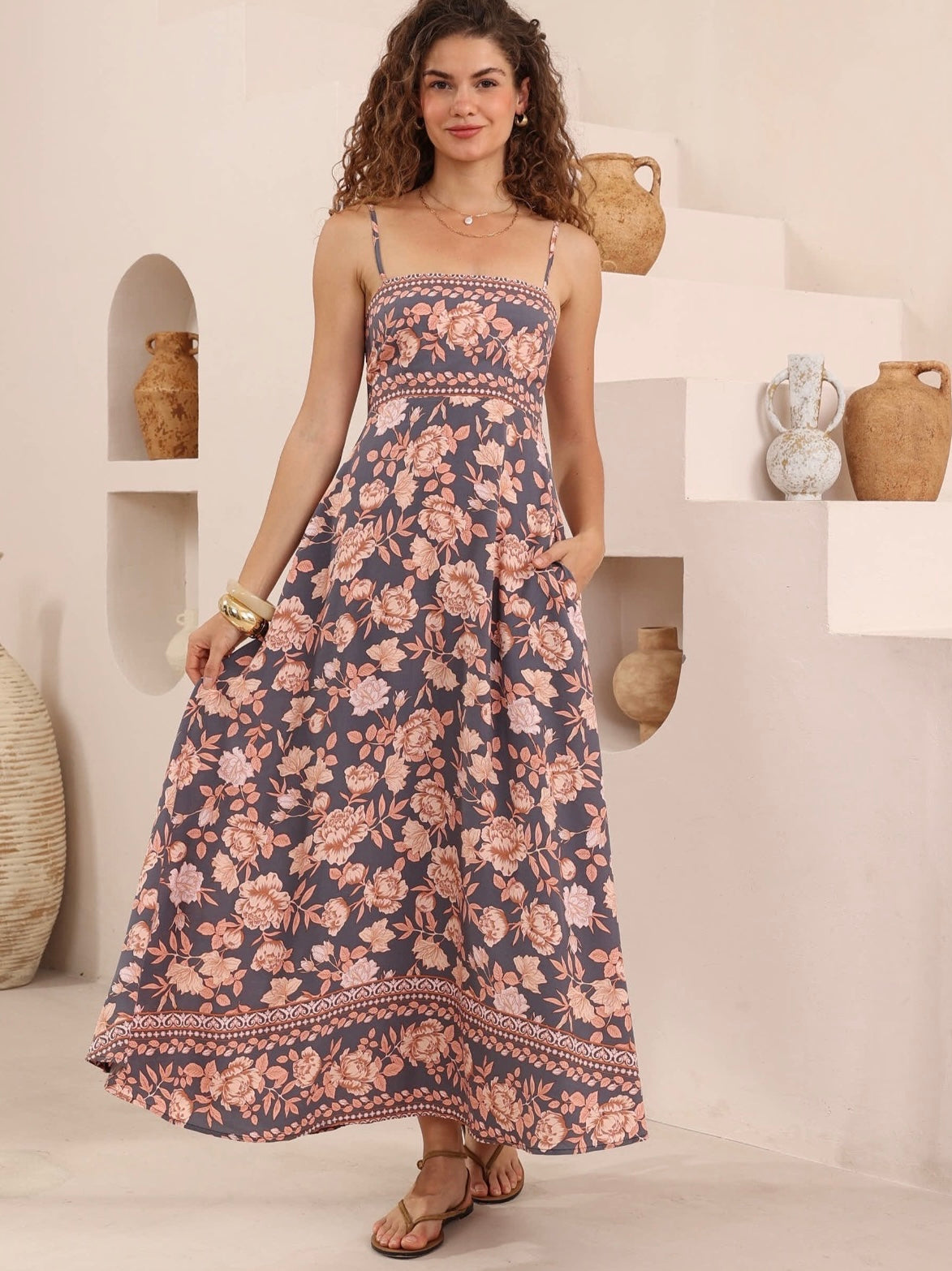 TONI DRESS - Apricot