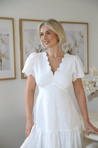 BRIA LACE DRESS - White