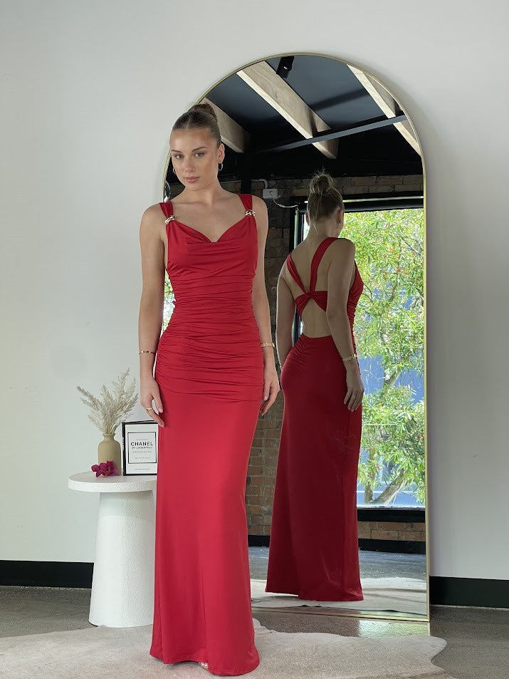 VENEDA DRESS - Red