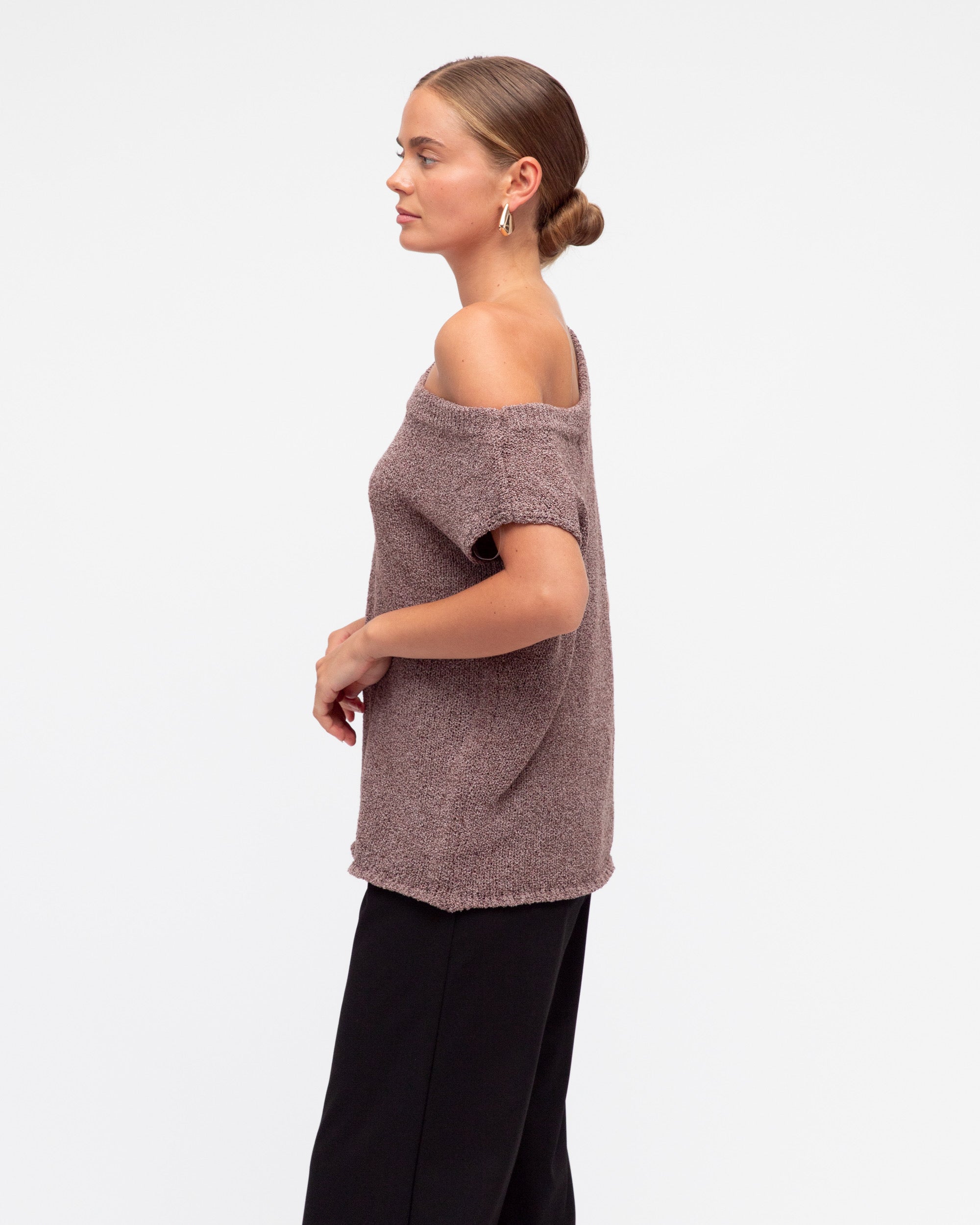 BRODIE ASYM TOP - Chocolate