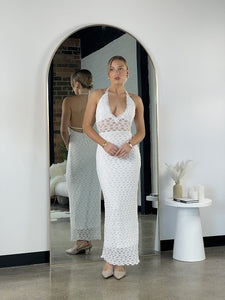 MONACO LACE DRESS - WHITE