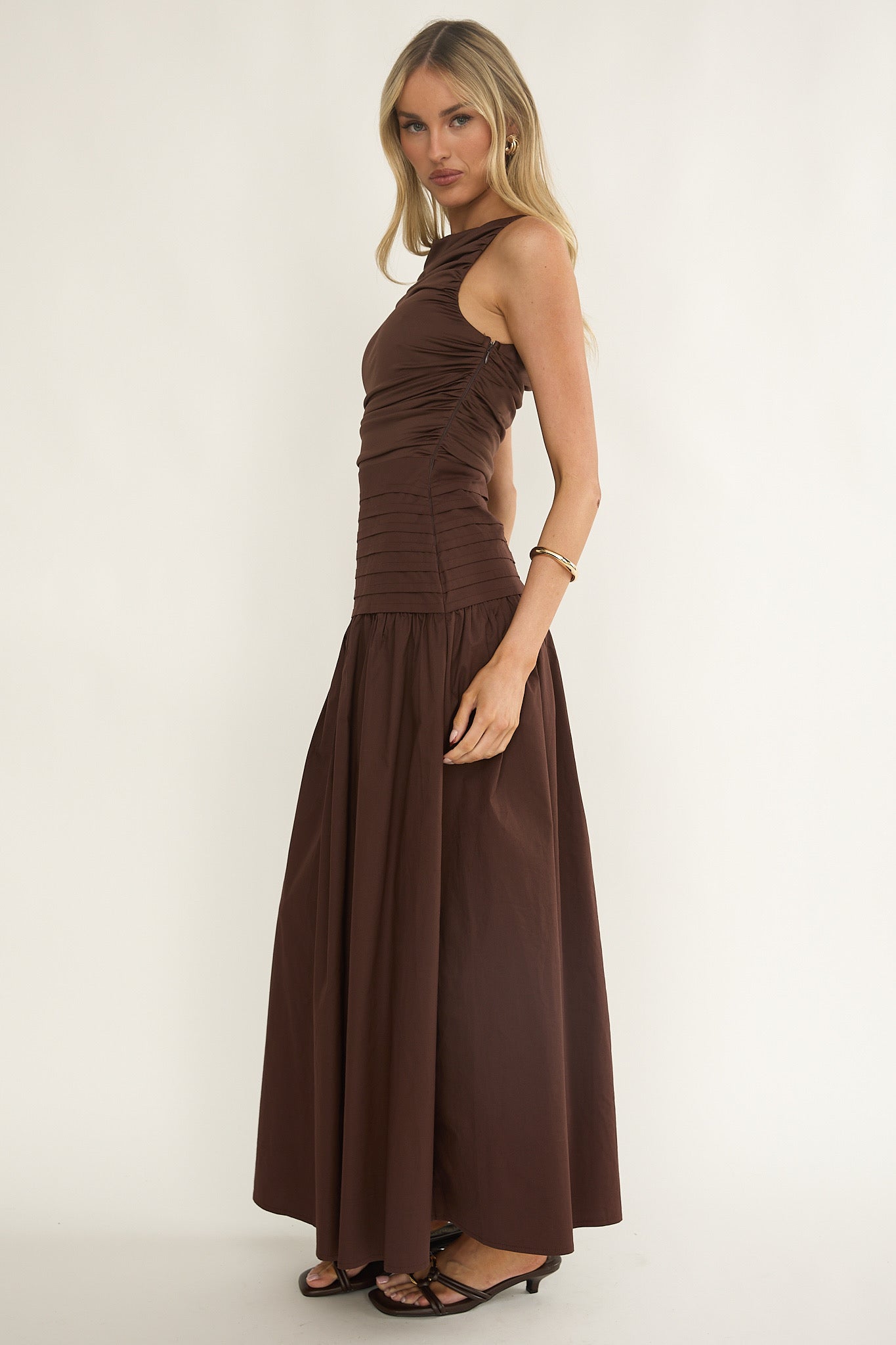 LESLIE MAXI DRESS - Chocolate
