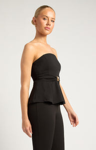 VIVIAN STRAPLESS TOP - Black