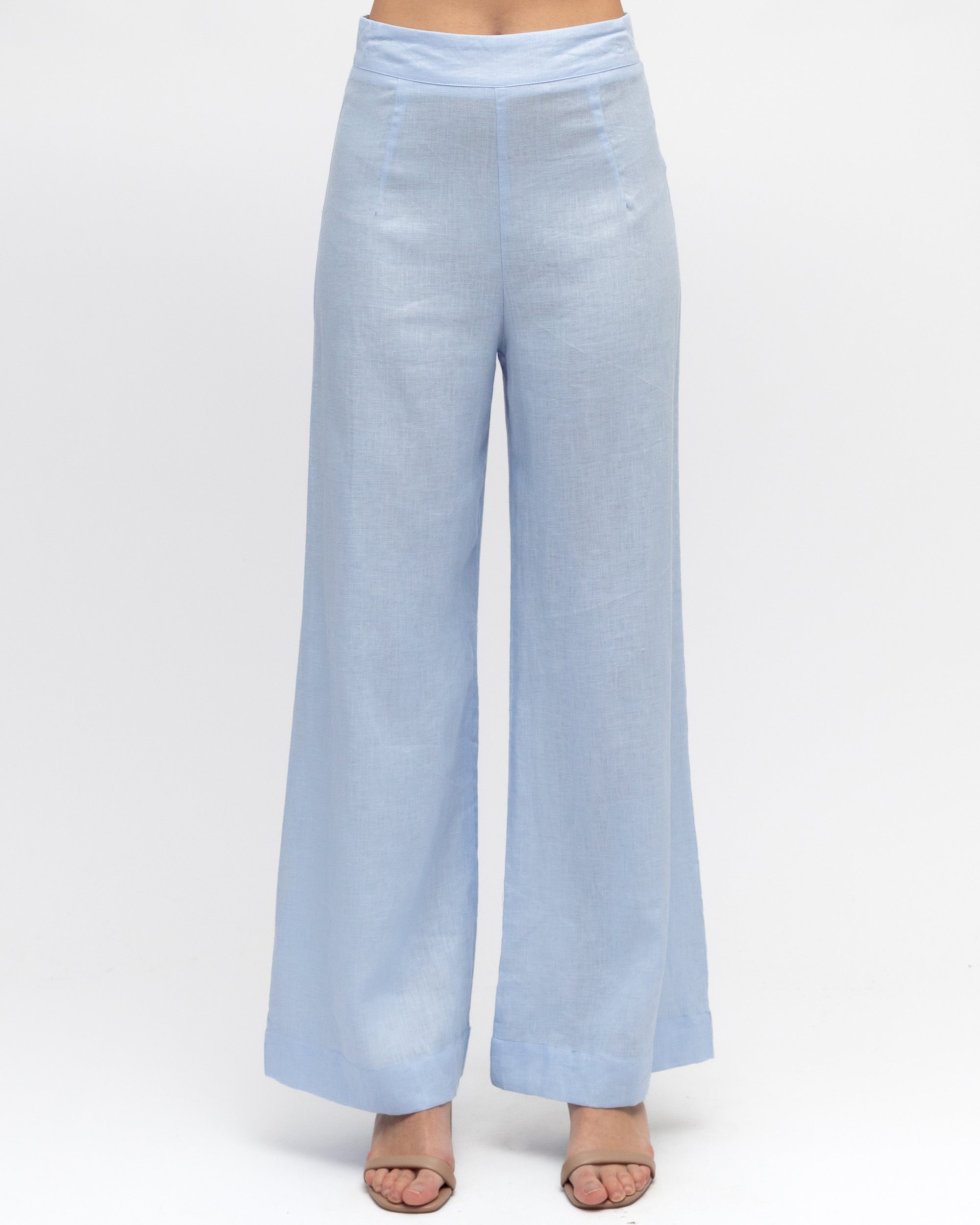 ARCHICO LINEN PANTS - Baby Blue