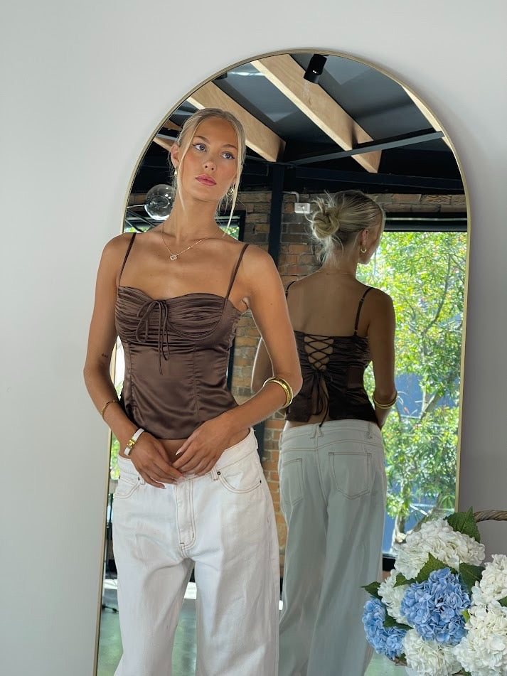 CANDI CORSET TOP - Chocolate