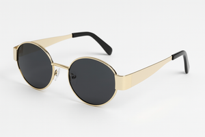 LENNOX METAL FRAME SUNGLASSES - Gold Noir