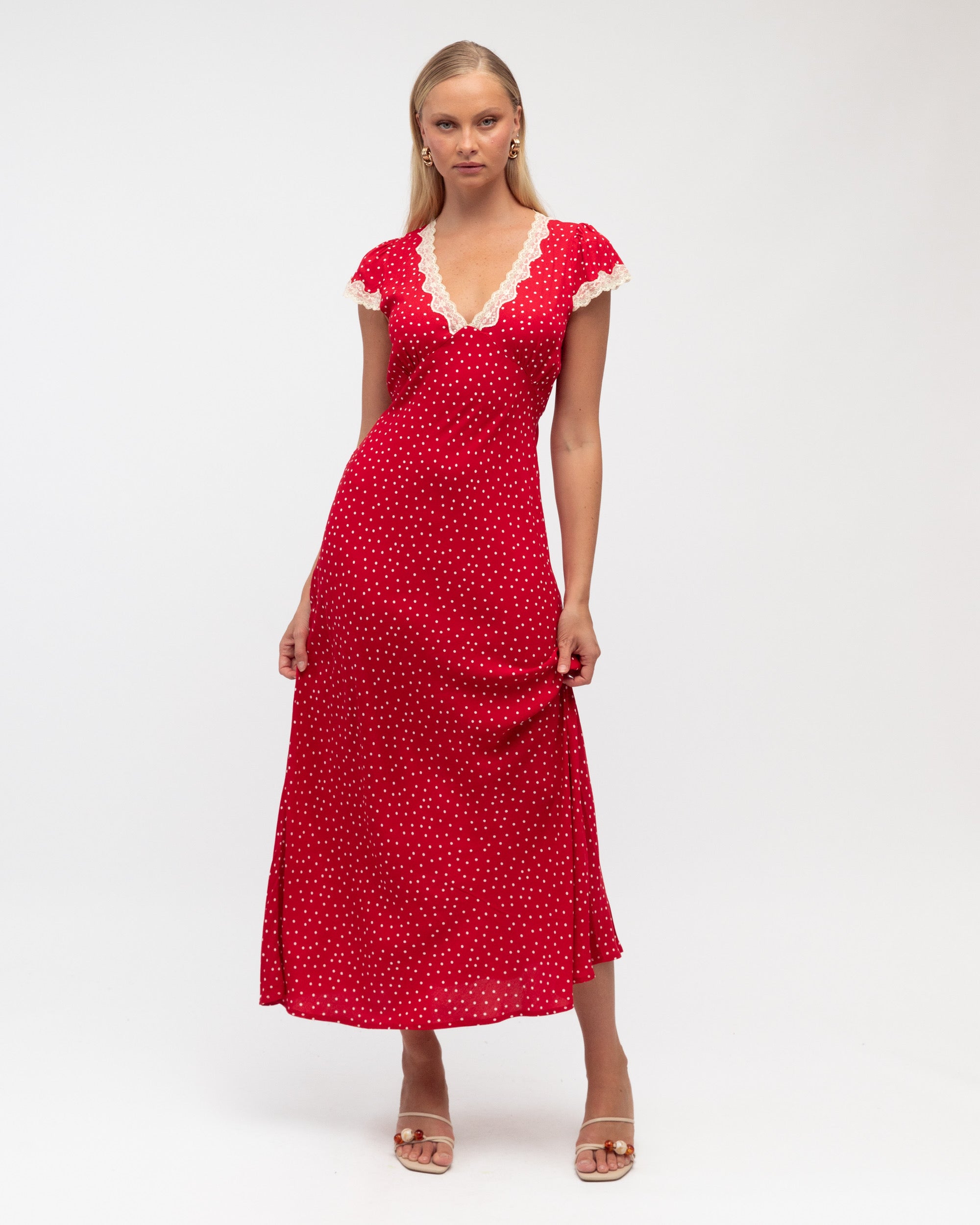 LOELLA MAXI DRESS - Red