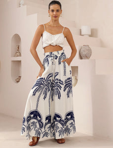 GEMMA PANTS - Navy White