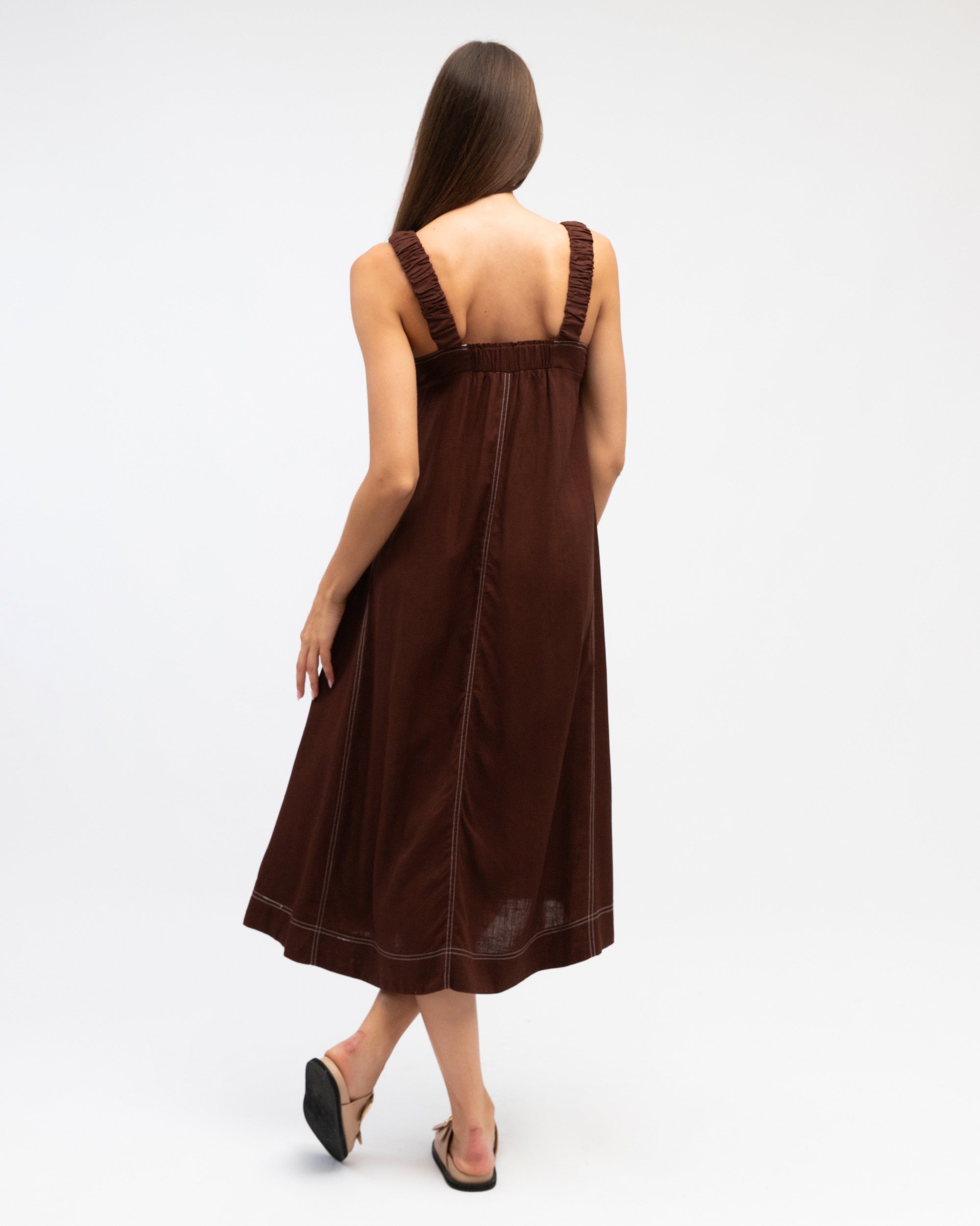BENEDETTA MAXI DRESS - Chocolate