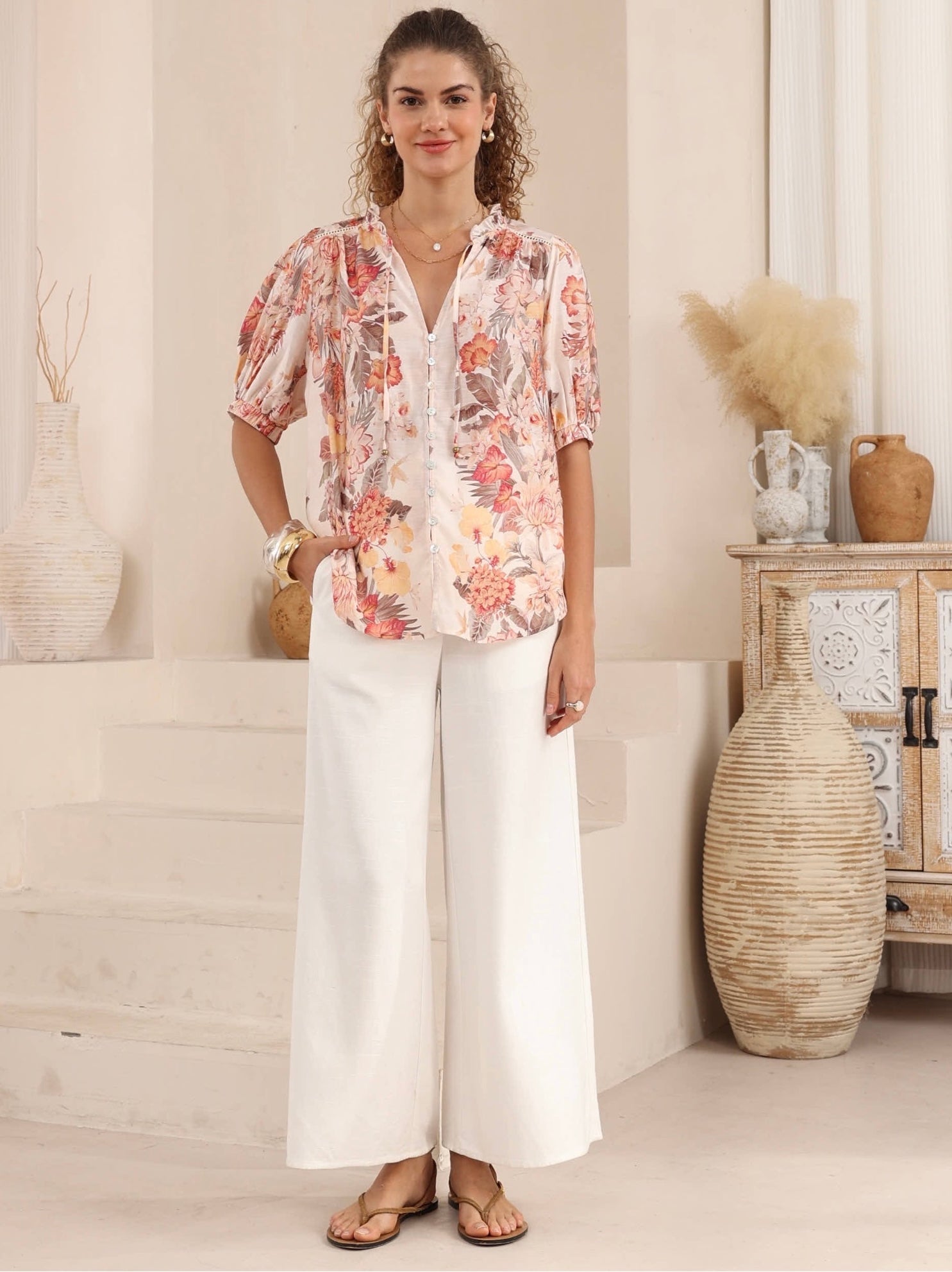 PENNY BLOUSE - Peach