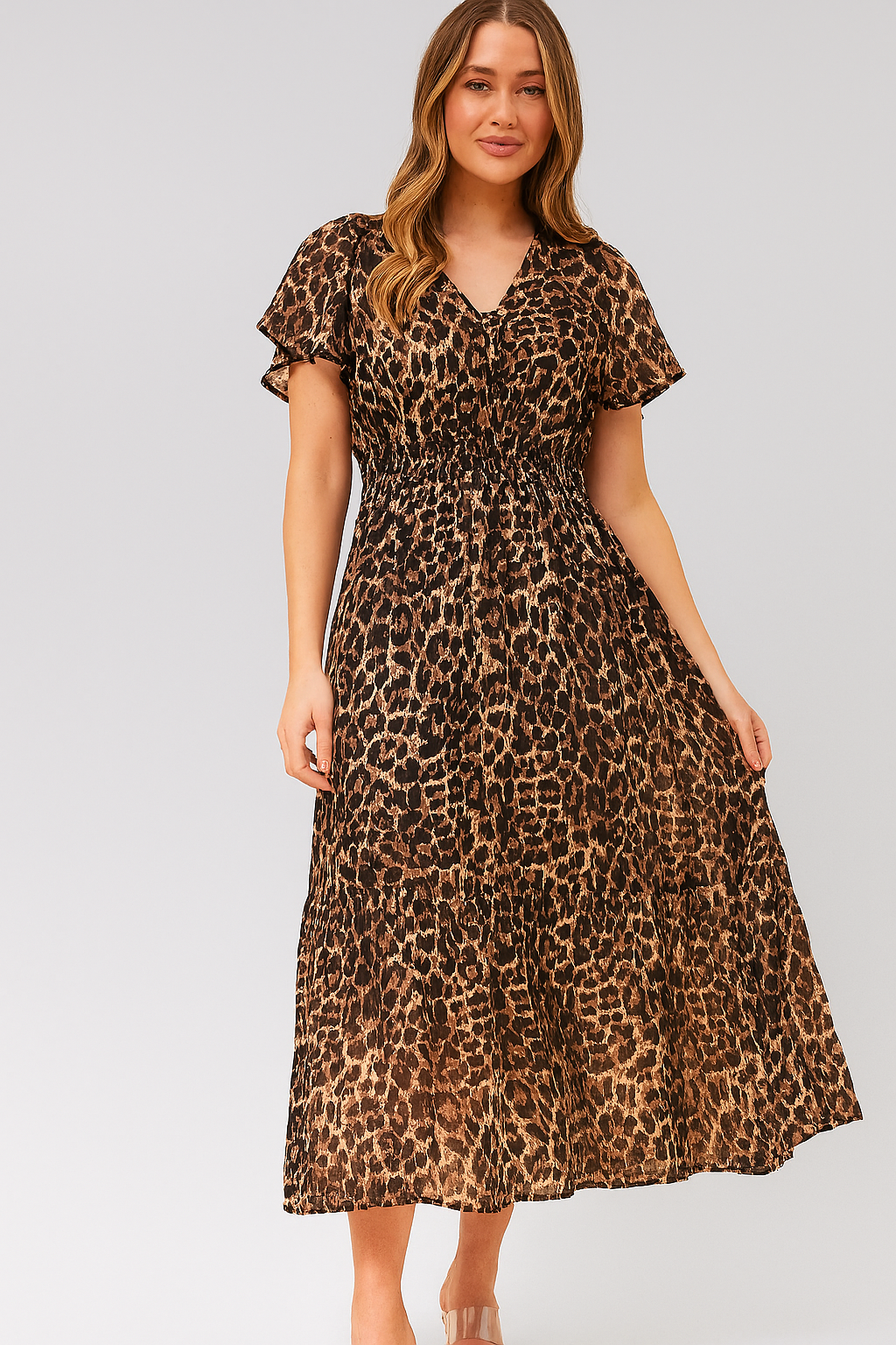ERIKA MAXI DRESS - Leopard