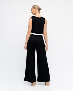 ARCHICO LINEN PANTS - Black