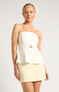 VIVIAN STRAPLESS TOP - White