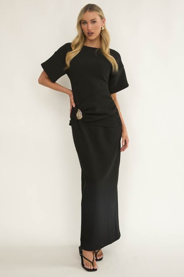 HALIMA MAXI DRESS - Black