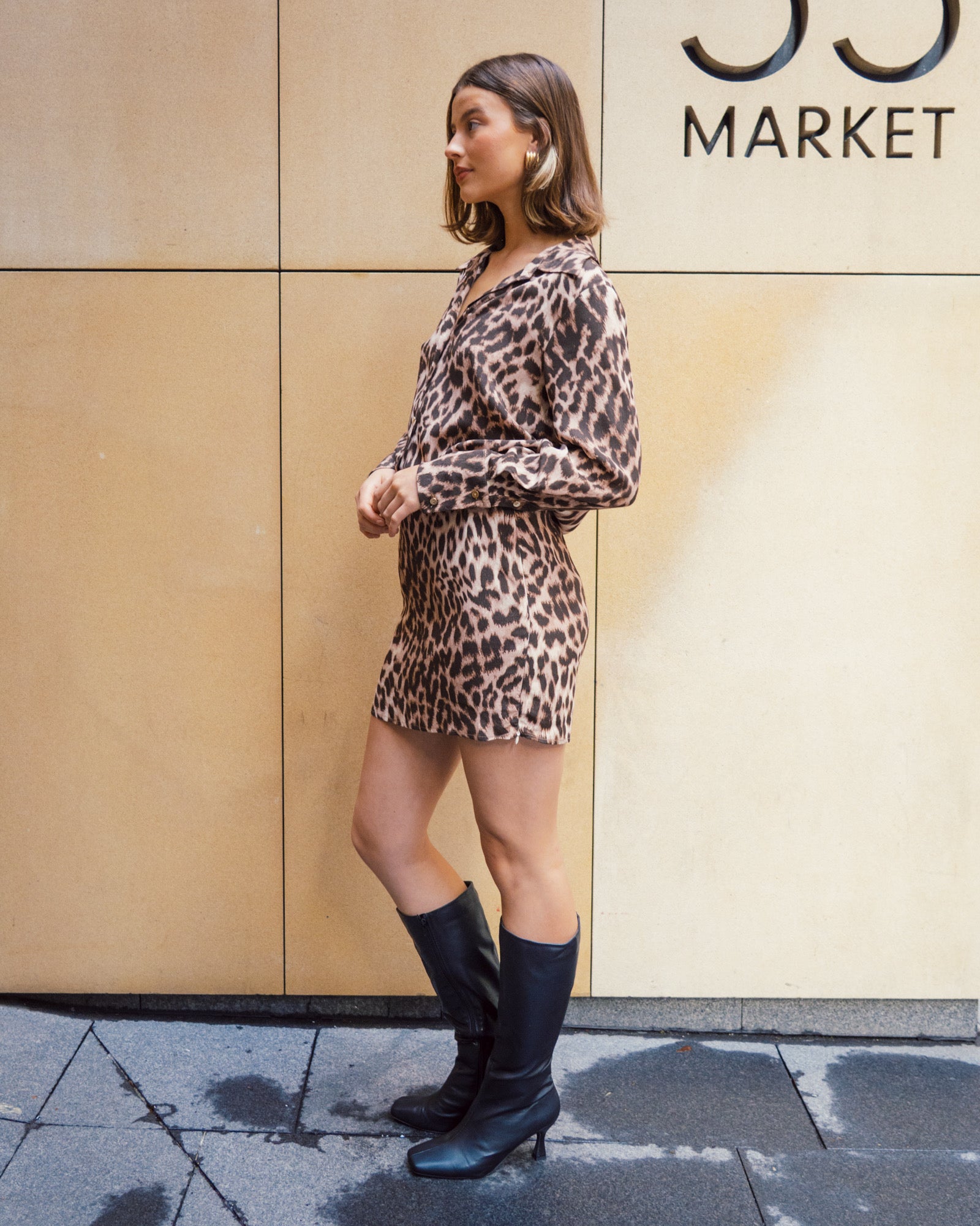 NERVA MINI DRESS - Leopard
