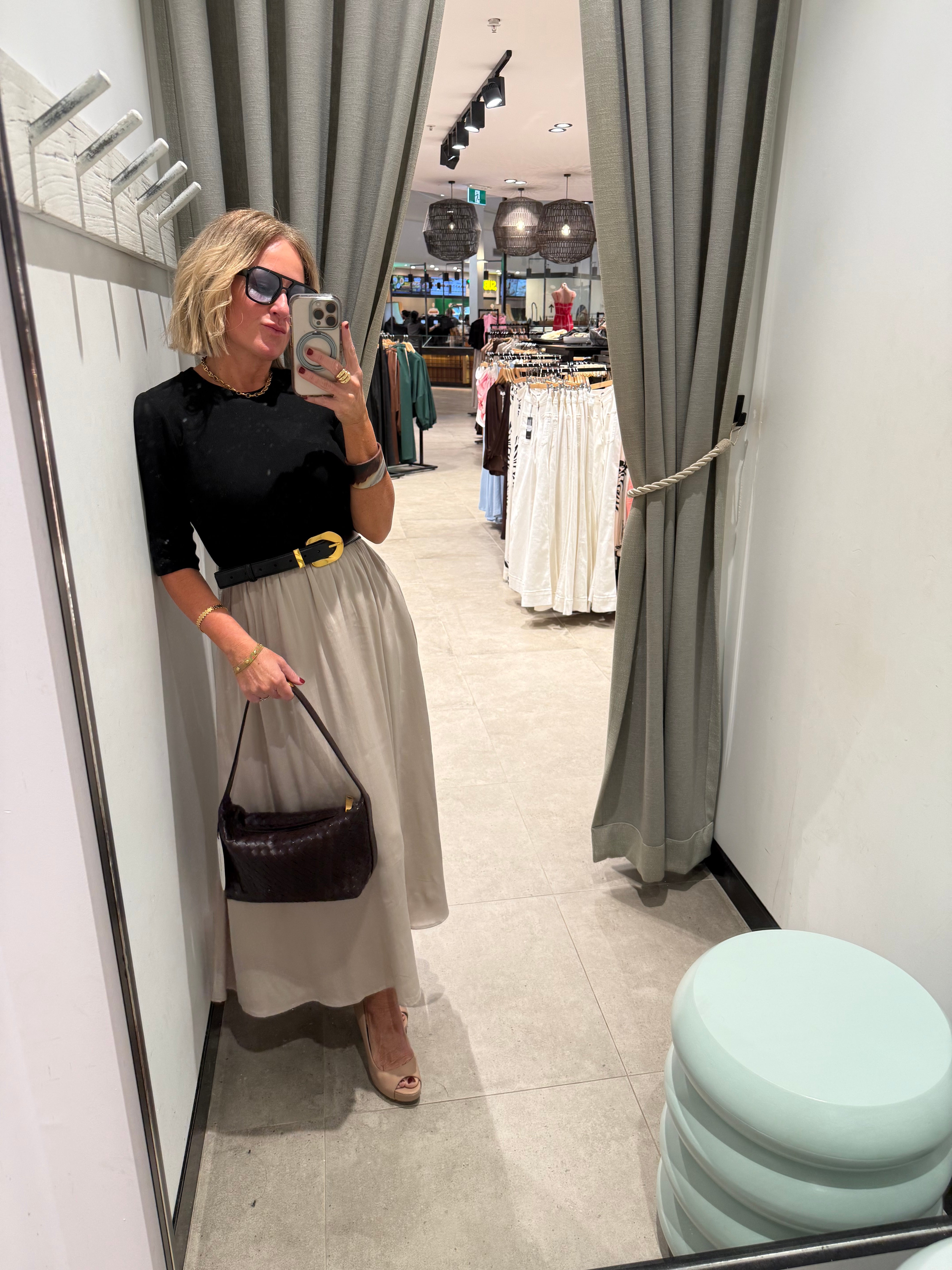 AUDREY CONTRAST MIDI DRESS