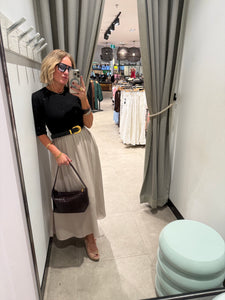 AUDREY CONTRAST MIDI DRESS