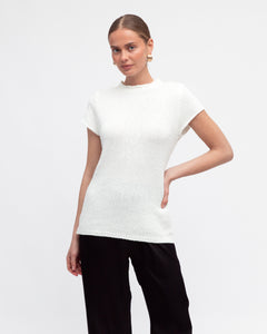 ELIZABETH KNIT TOP - White
