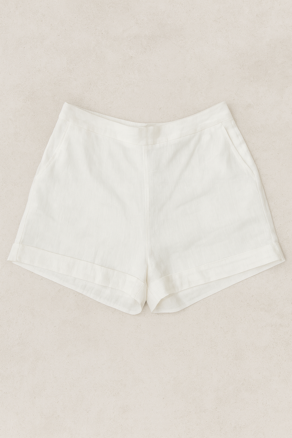 DEONIE LINEN SHORTS - White
