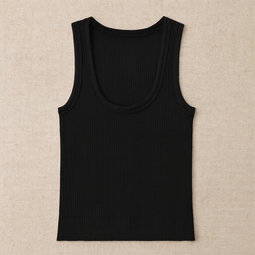 YVETTE KNIT TANK - Black