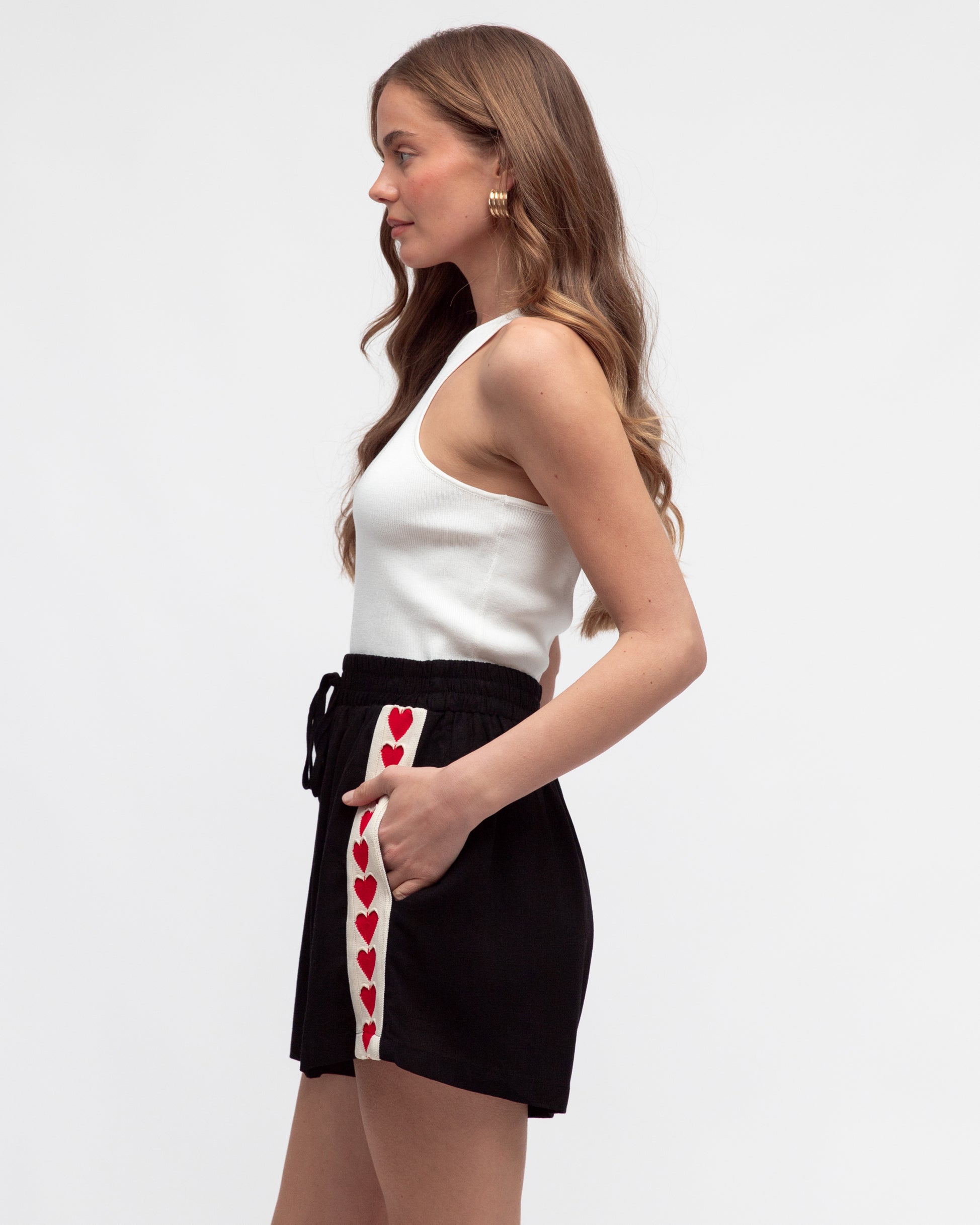 LIV HEART SHORTS - Black