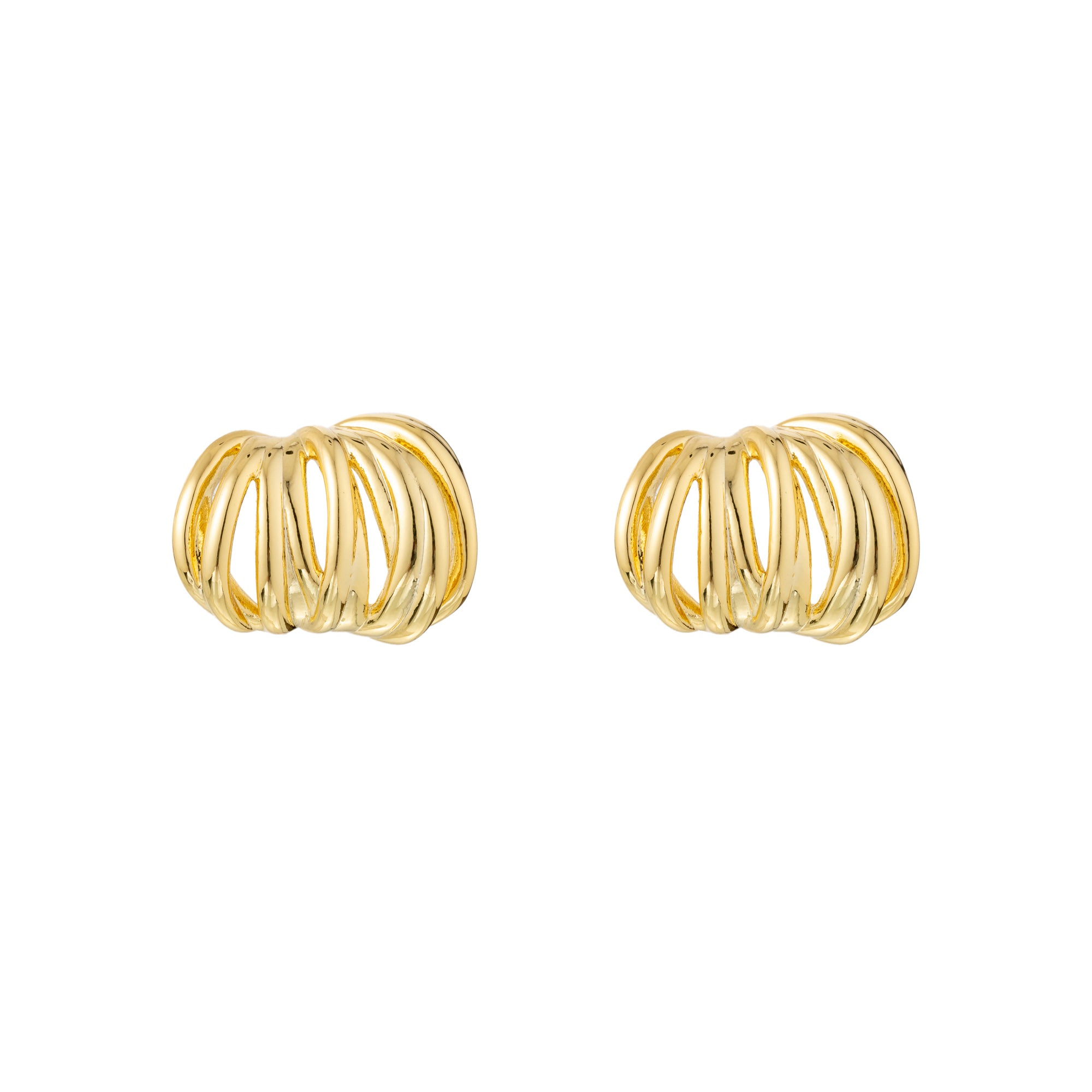 MILAN TWIST HOOPS - Gold