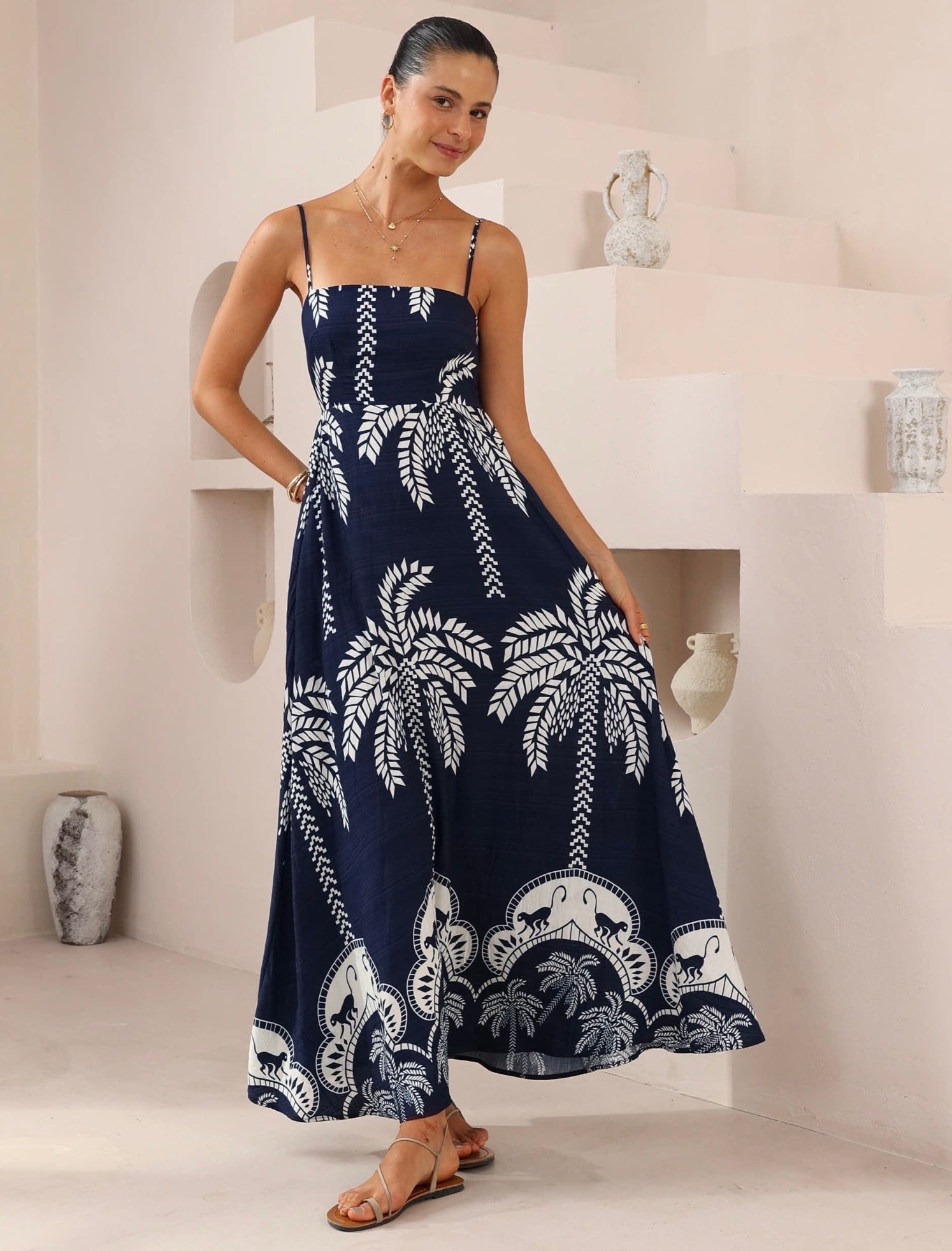 TONI DRESS - Navy