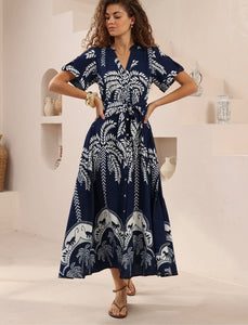 ALANA MAXI DRESS - Navy