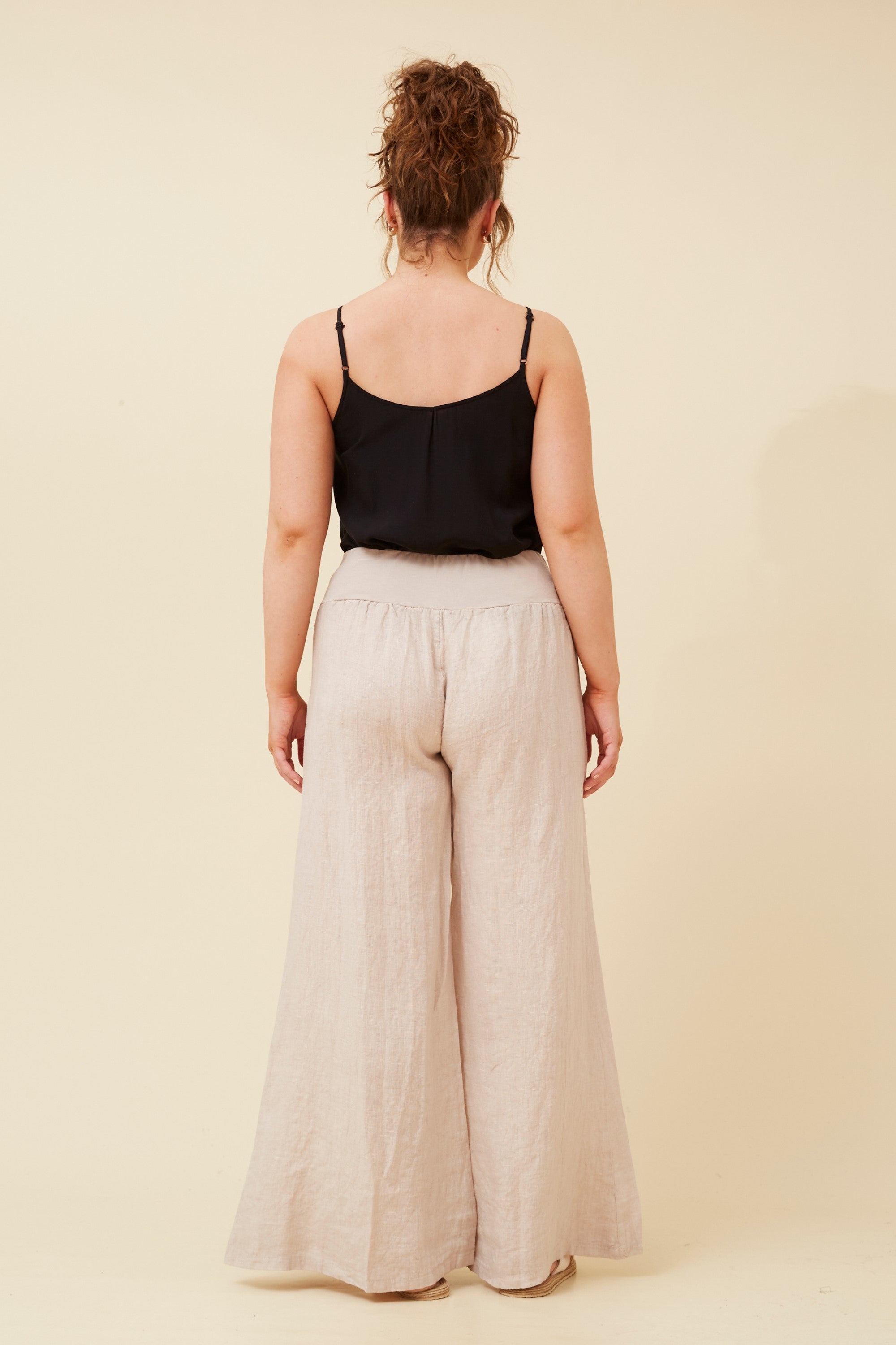 KORA LINEN PANTS - Beige