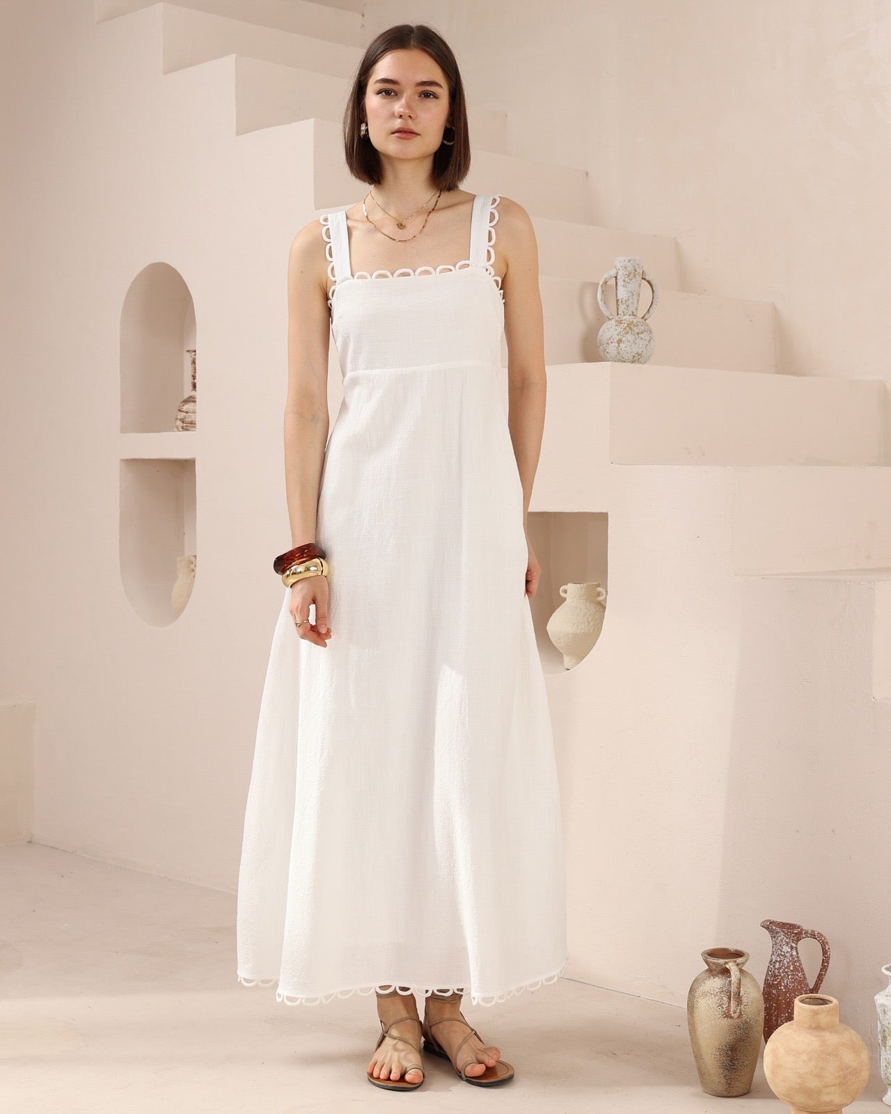ISLA MAXI DRESS - White