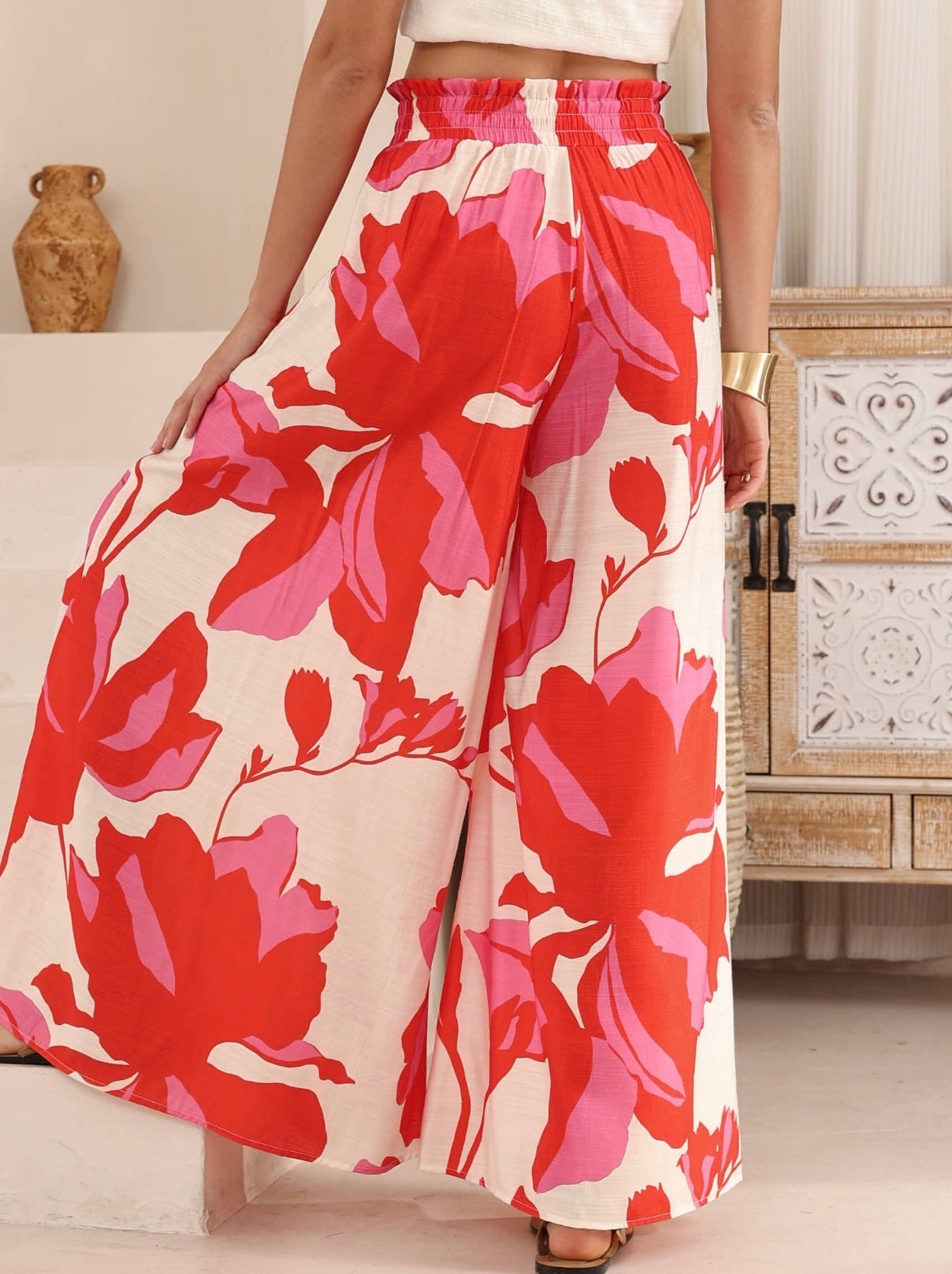 GEMMA PANT - Red Floral